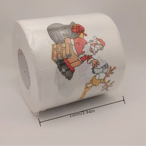Santa Claus & Reindeer Gag Toilet Paper | Funny Christmas Novelty Gift - Picture 7 of 16